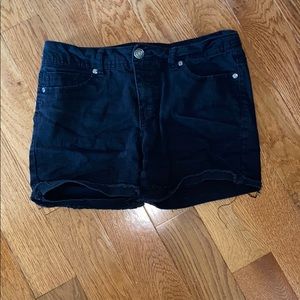Black Jean Shorts